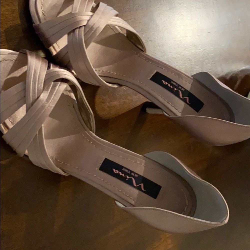 Size 8 Champagne  Bridal Shoes by Nina